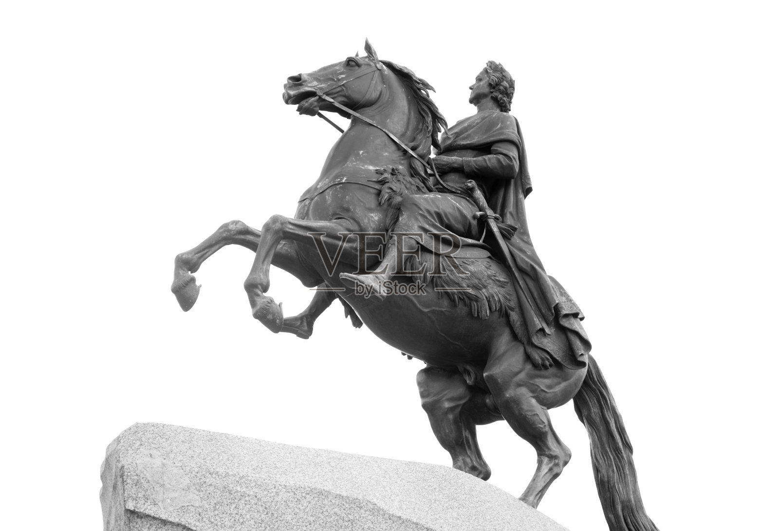 圣彼得堡的青铜骑士。照片摄影图片