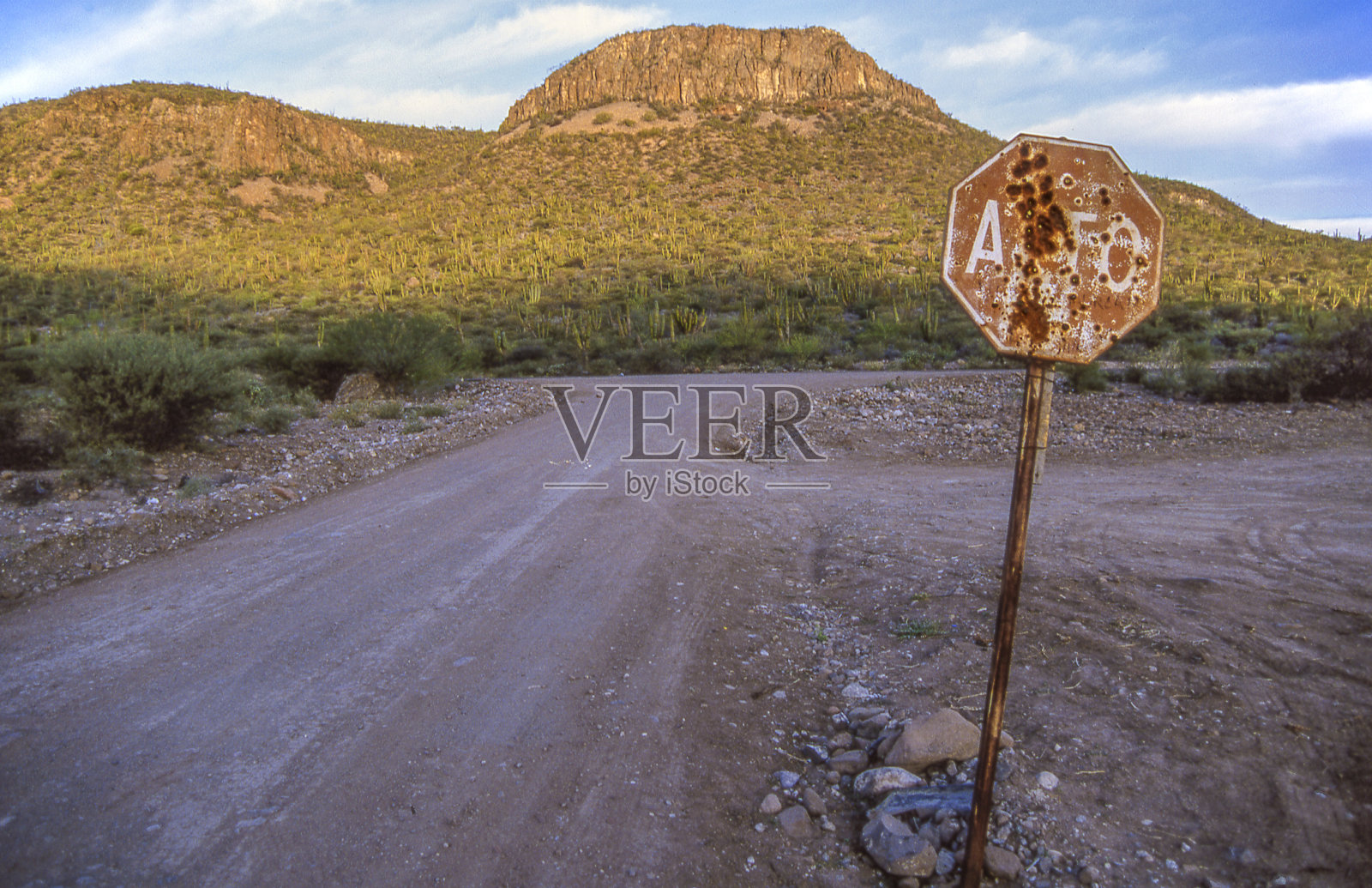 墨西哥停车标志照片摄影图片