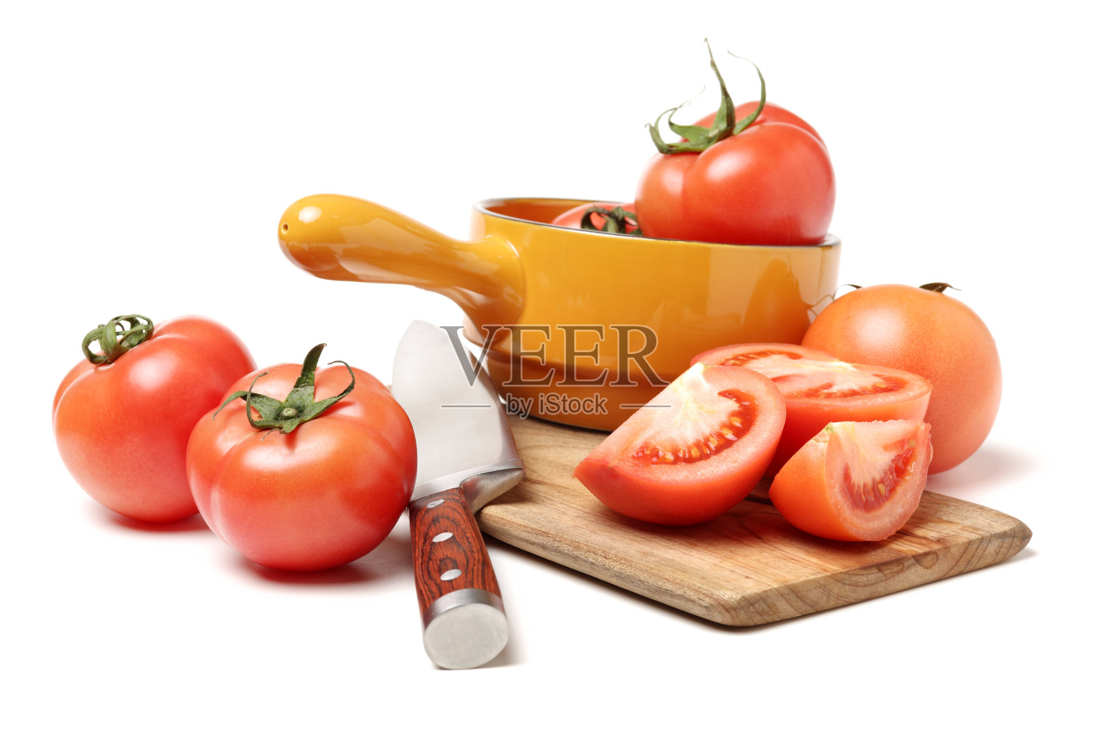 多汁的成熟的红色番茄孤立的白色背景照片摄影图片