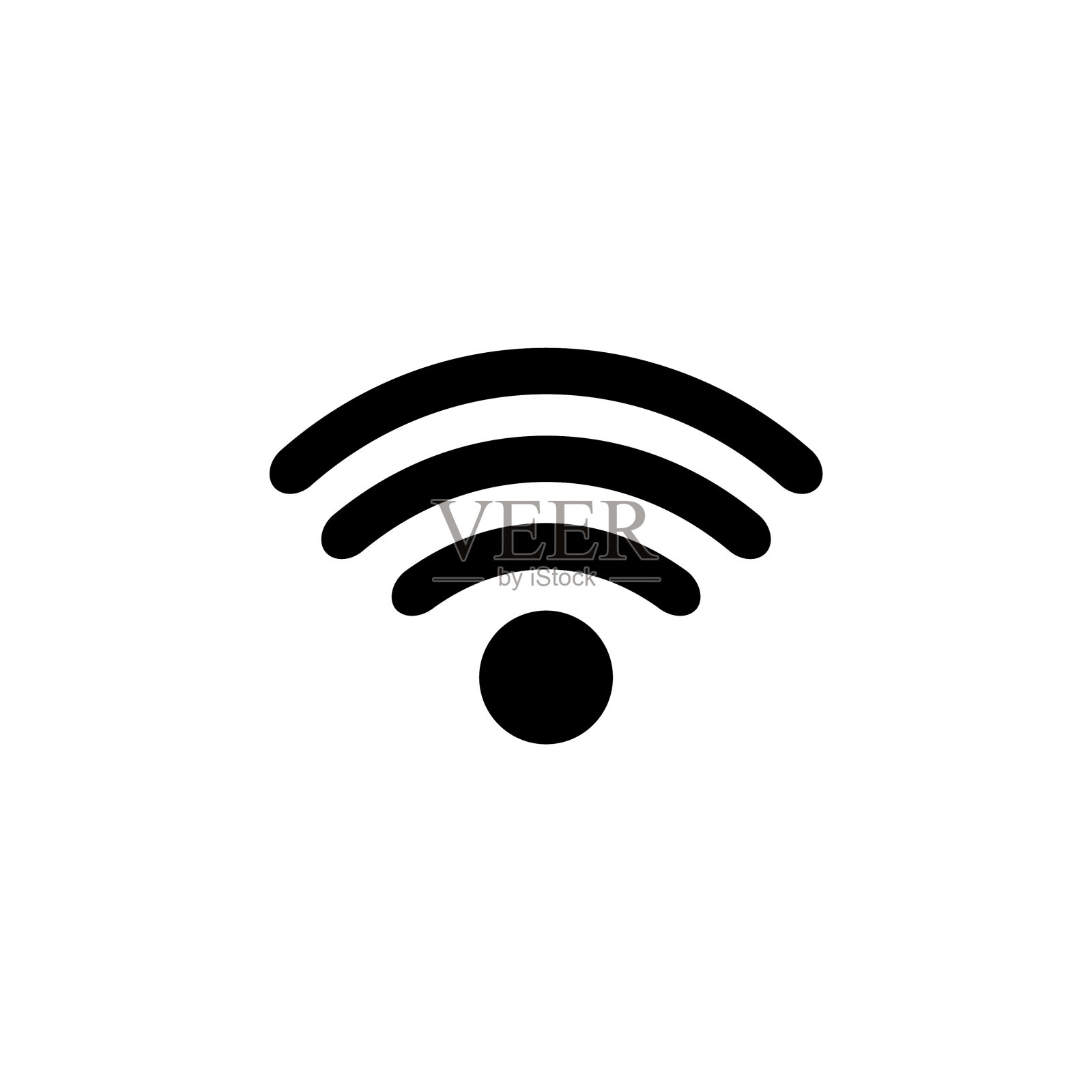 Wi-fi图标白色背景矢量插图图标素材