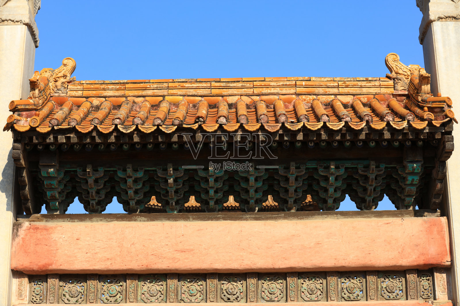 中国古代建筑的屋檐照片摄影图片
