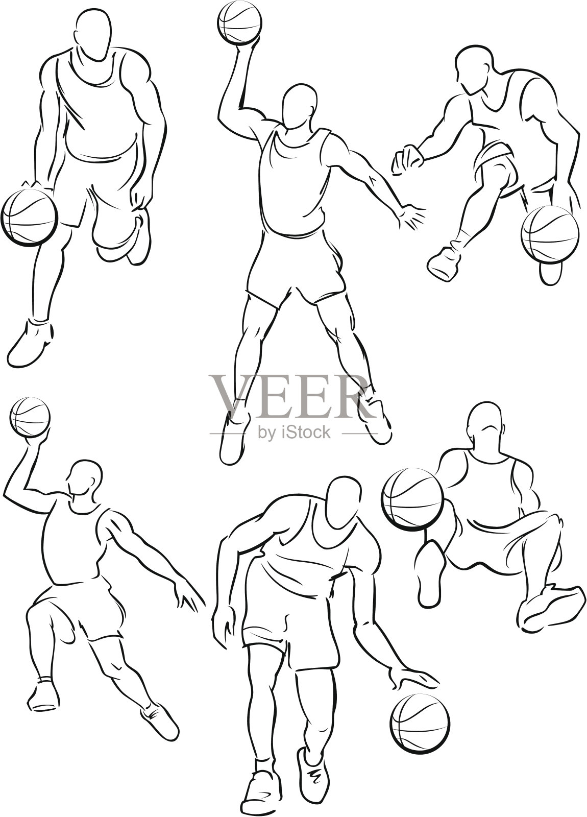 篮球图4插画图片素材