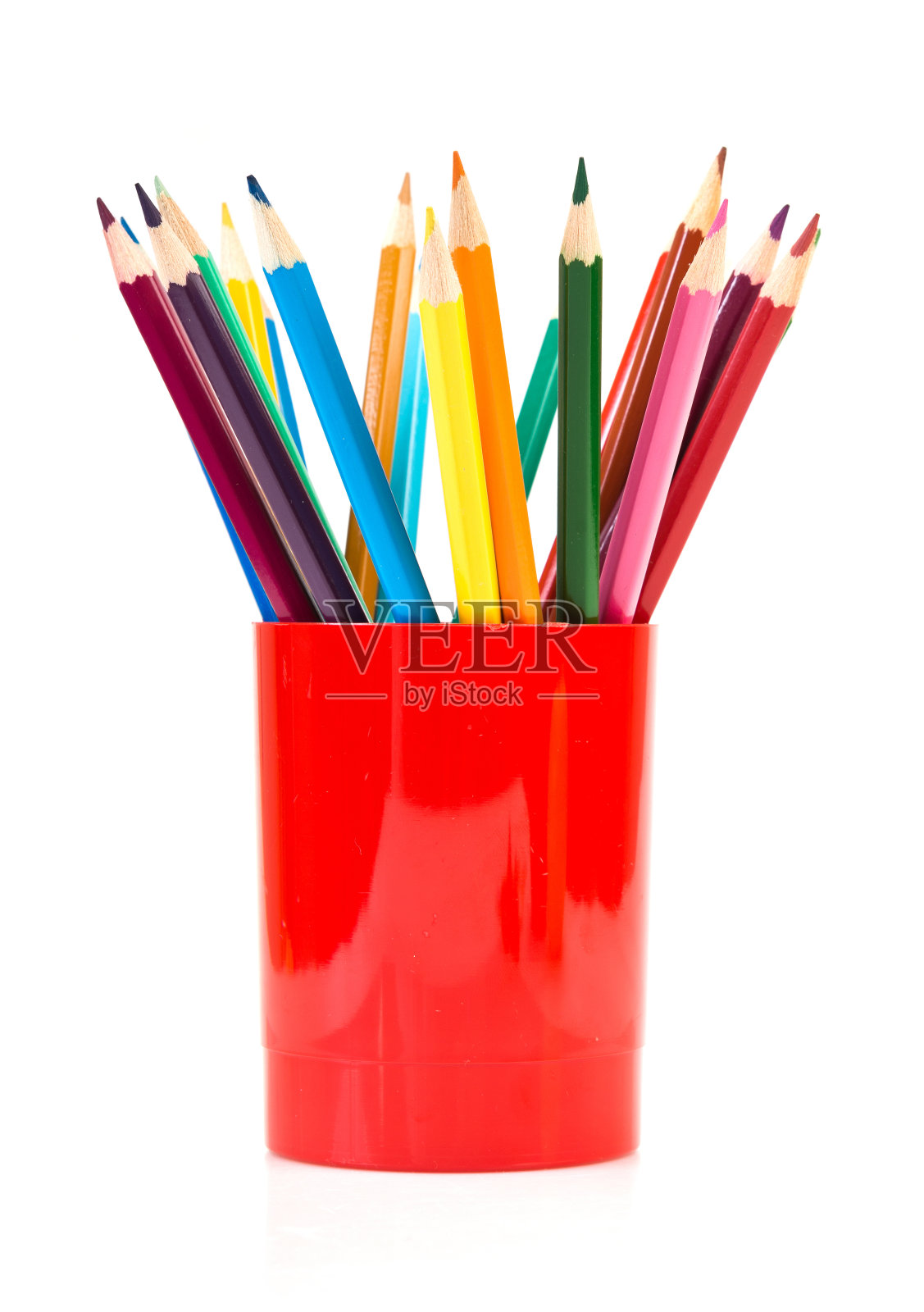 彩色铅笔在一个罐子里照片摄影图片