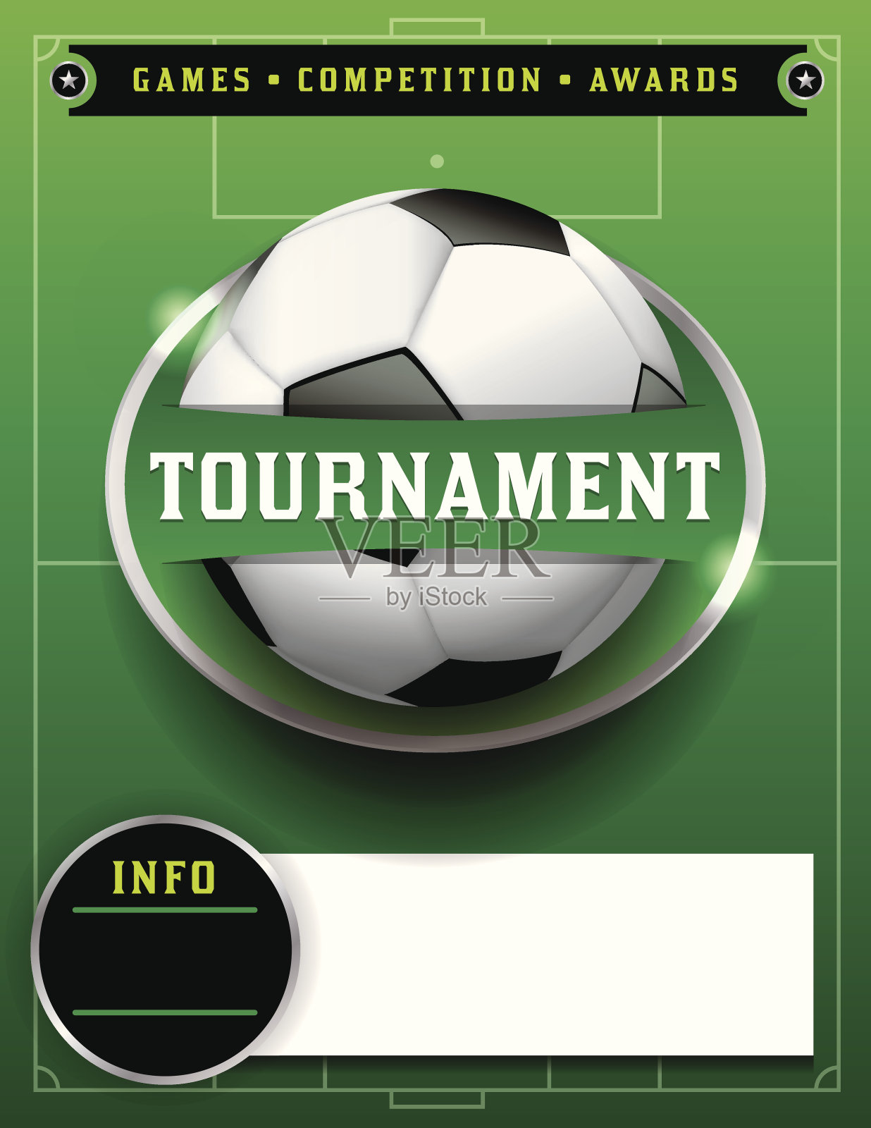 足球足球比赛模板插图插画图片素材