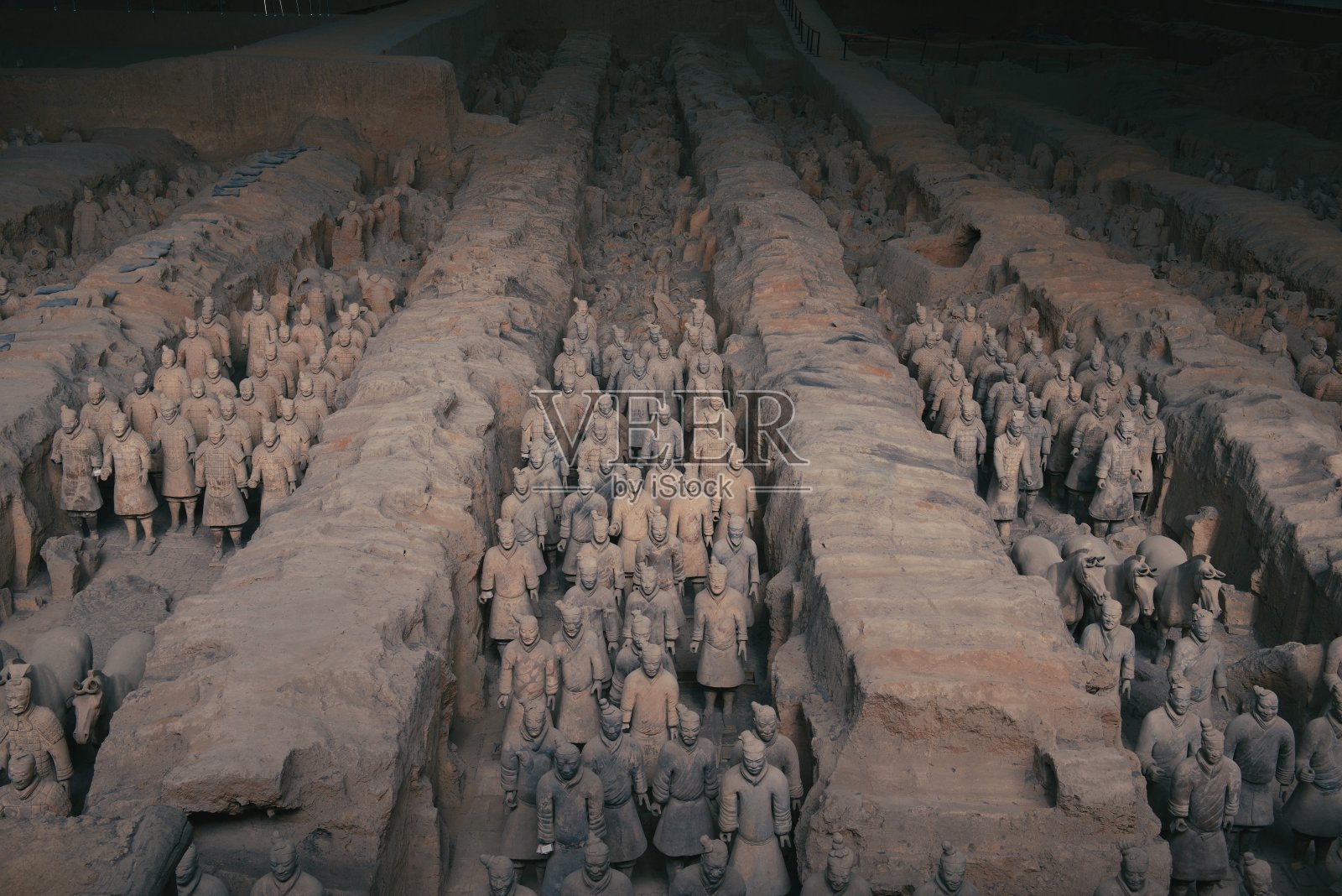 中国西安的兵马俑照片摄影图片