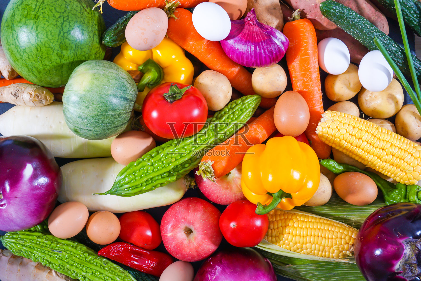 新鲜水果和蔬菜/食物背景照片摄影图片