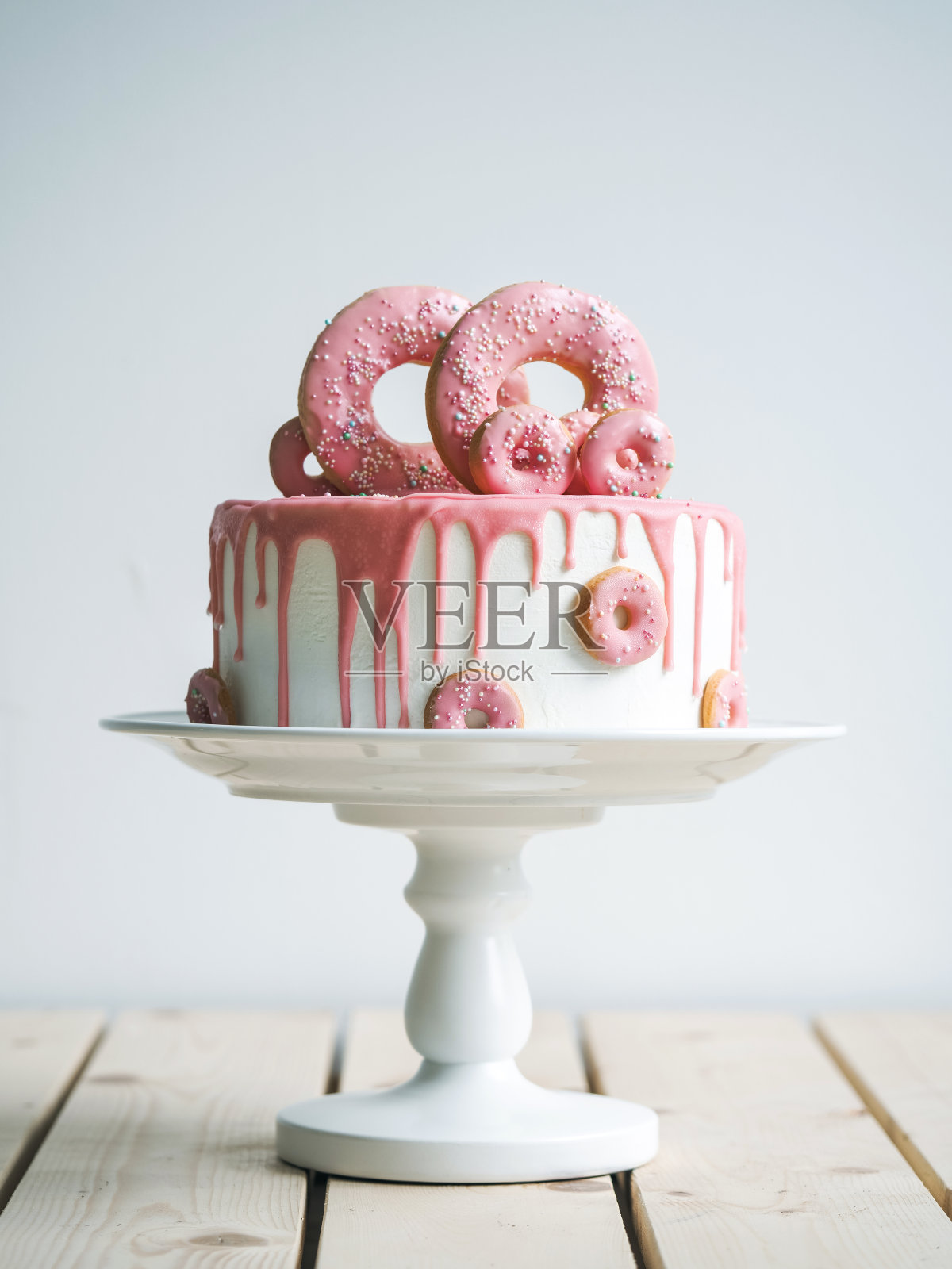 很棒的甜甜圈婚礼蛋糕照片摄影图片