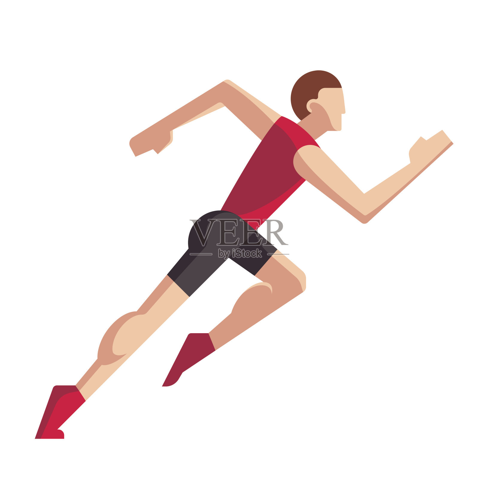 跑步运动员插图插画图片素材