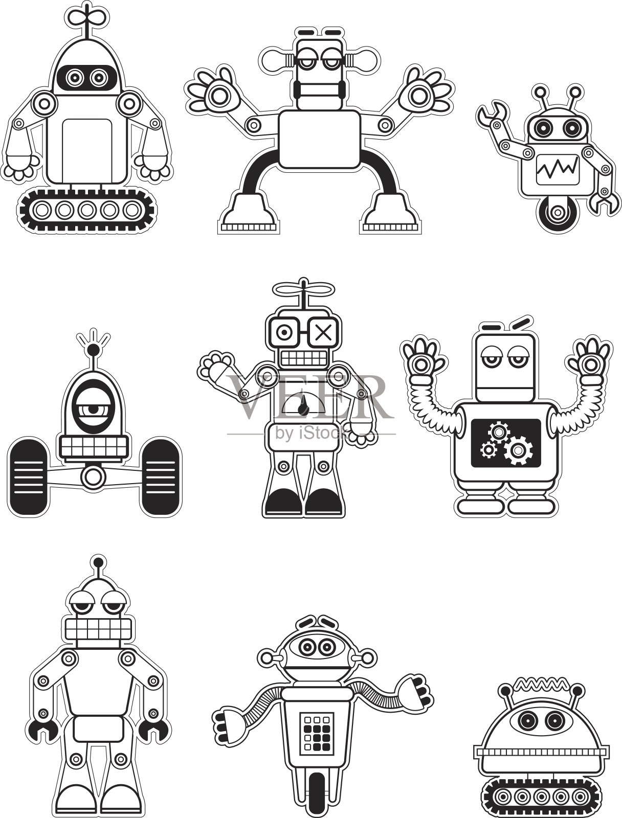 机器人的角色插画图片素材