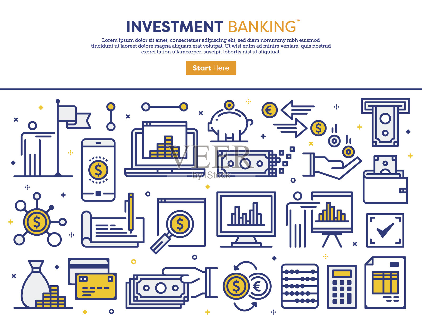 投资银行的概念插画图片素材