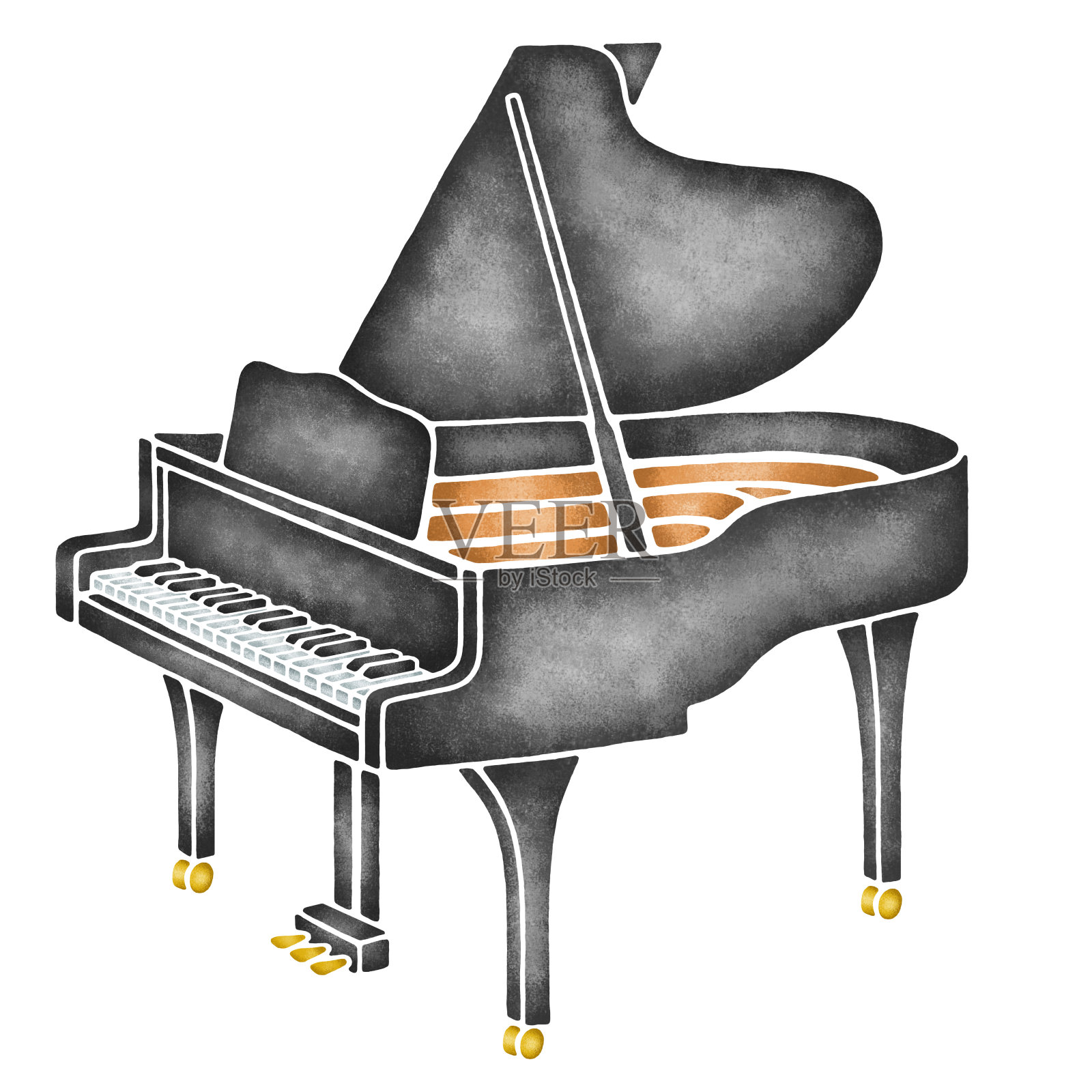 三角钢琴设计元素图片