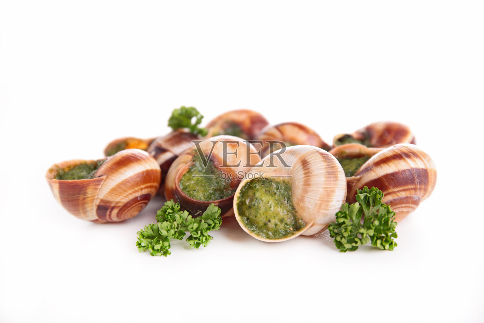 法国菜,勃艮地食用蜗牛照片摄影图片
