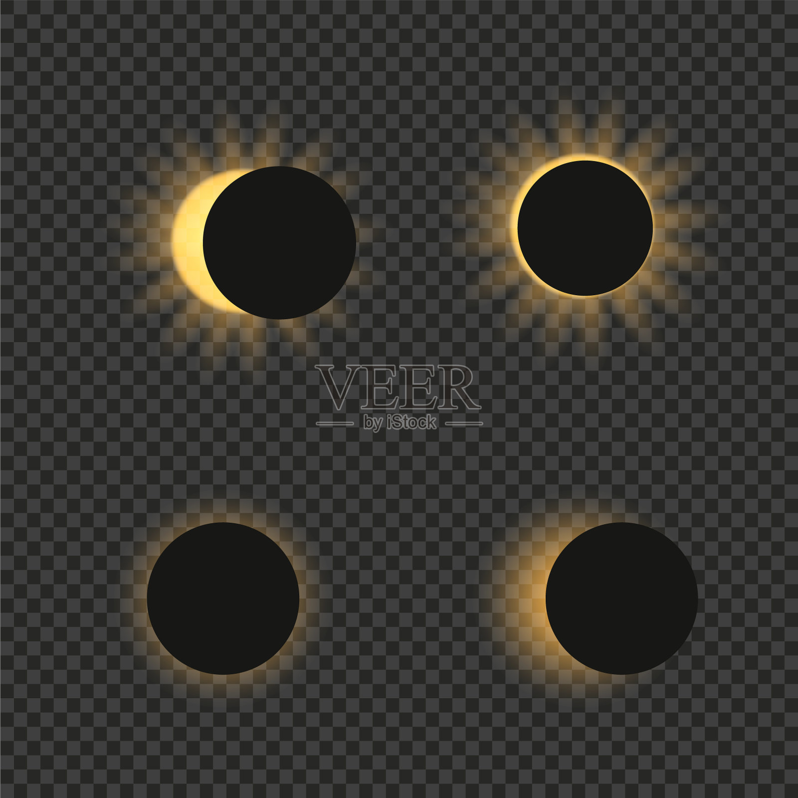 Eclipse矢量插图。集插画图片素材