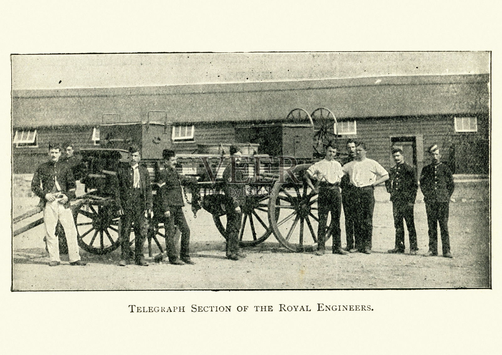 皇家工兵电报部，1900年照片摄影图片
