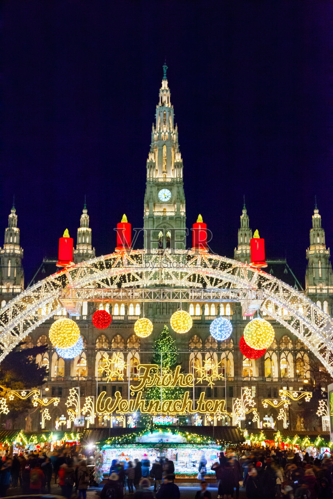 维也纳圣诞市场照片摄影图片