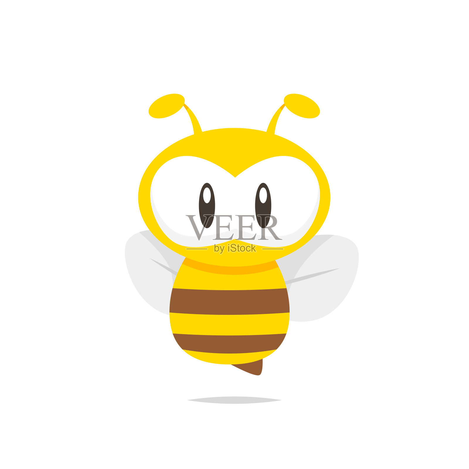 可爱的蜜蜂向量设计元素图片