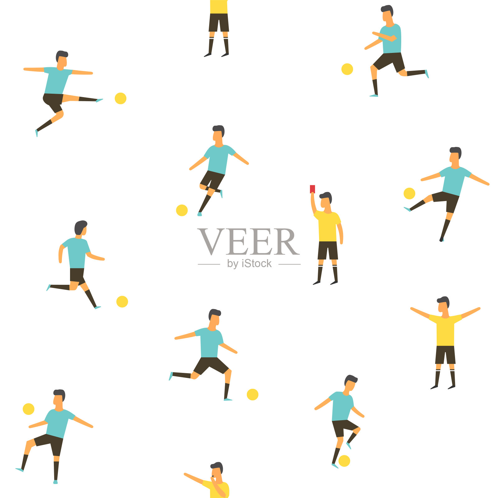 足球运动员向量插画图片素材