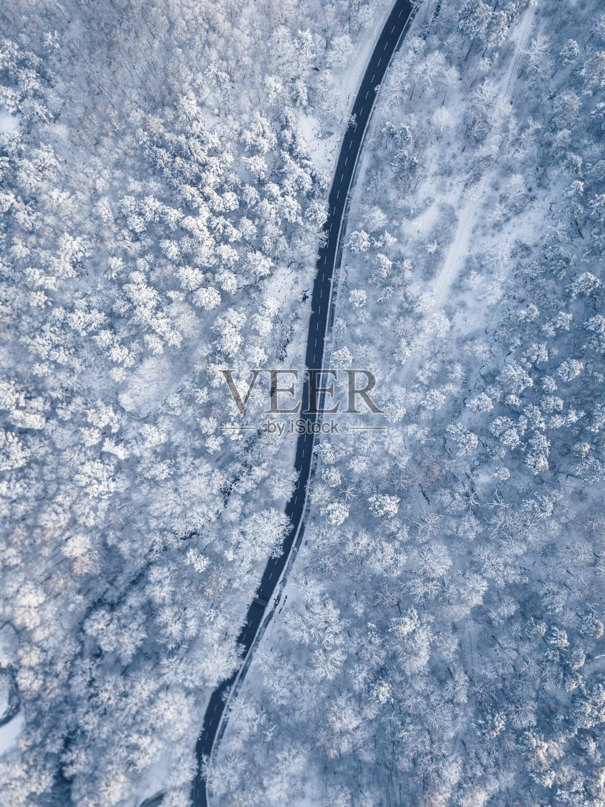 在雪域上的空中公路旅行照片摄影图片