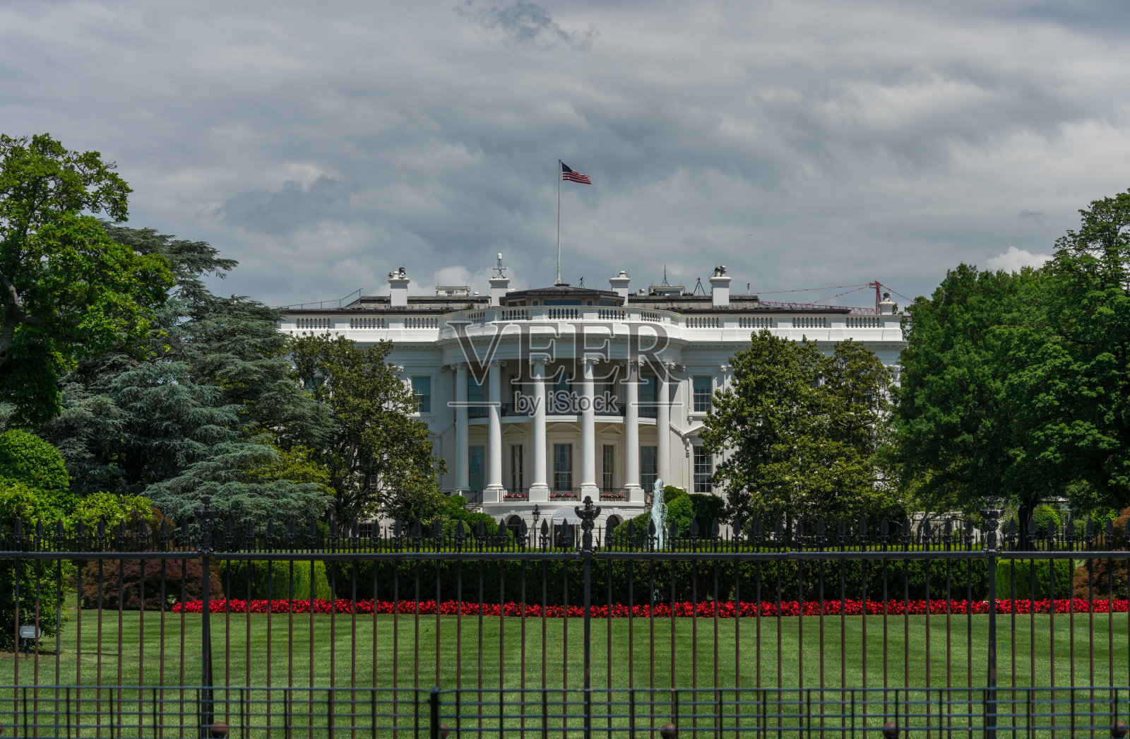 华盛顿特区白宫南草坪照片摄影图片