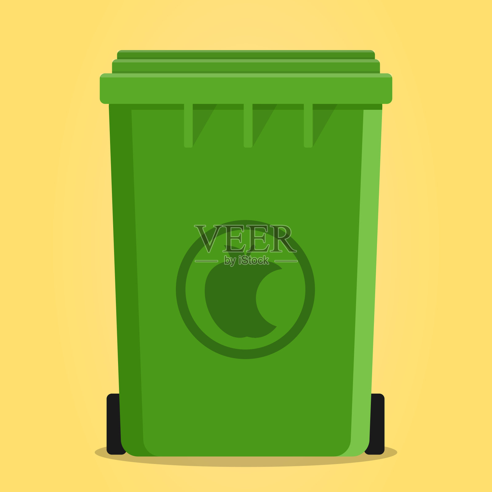 垃圾容器平面设计插画图片素材