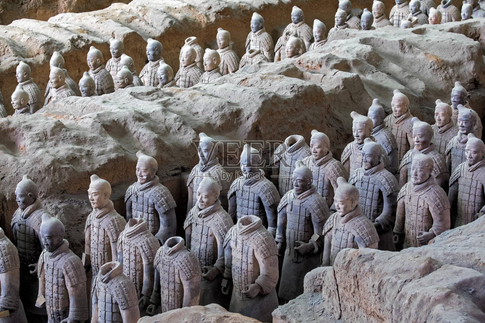 世界著名的兵马俑位于中国西安照片摄影图片