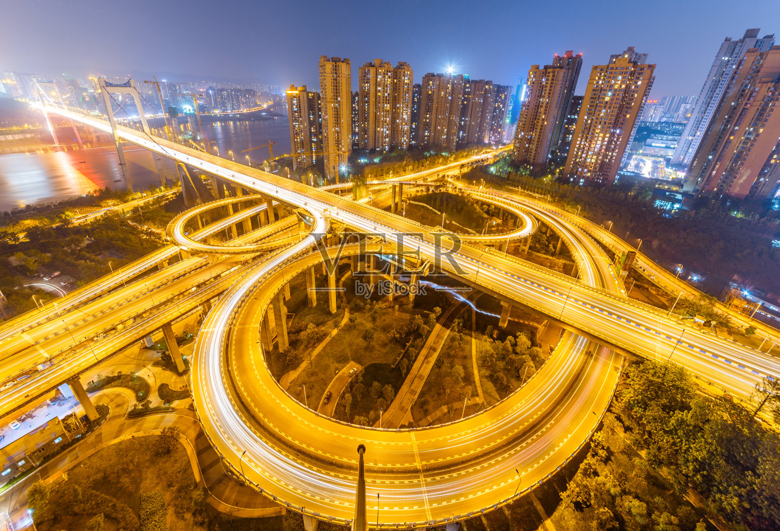 中国重庆环形立交桥照片摄影图片