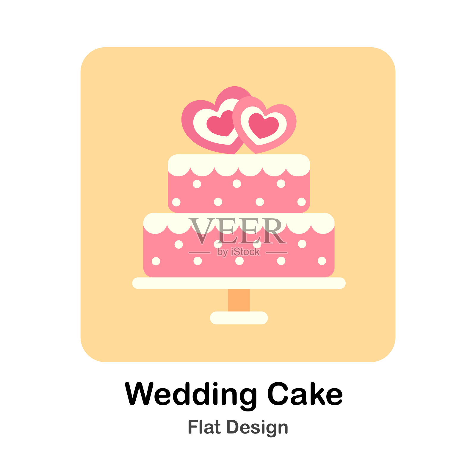 婚礼蛋糕插画图片素材
