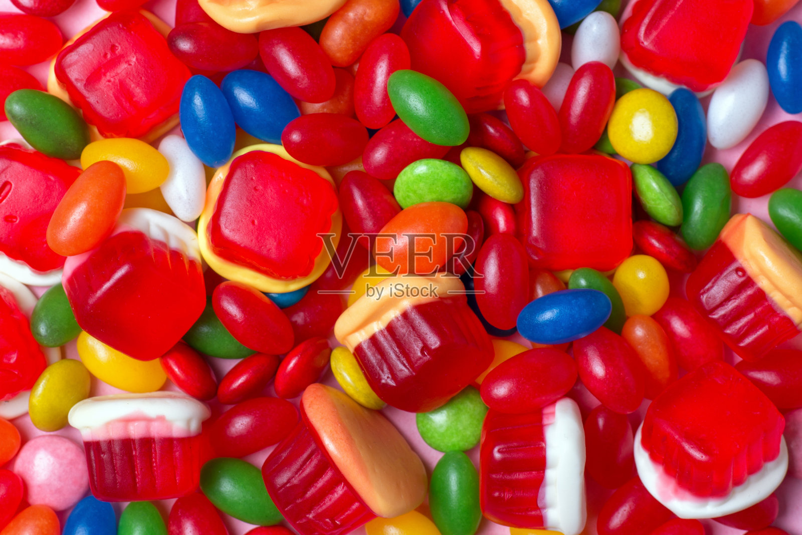 背景彩色糖果在不同的形状照片摄影图片