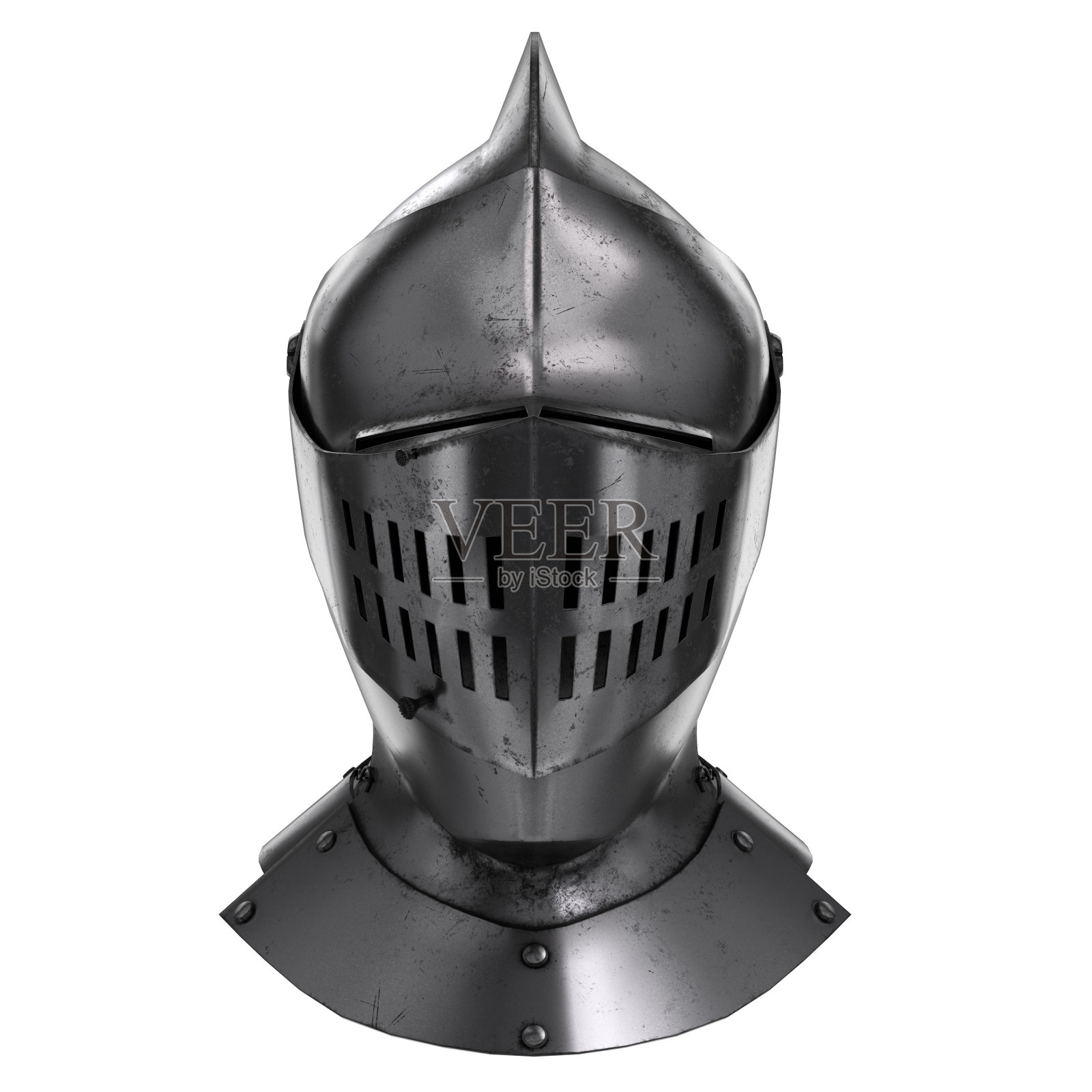 中世纪盔甲骑士的头盔照片摄影图片