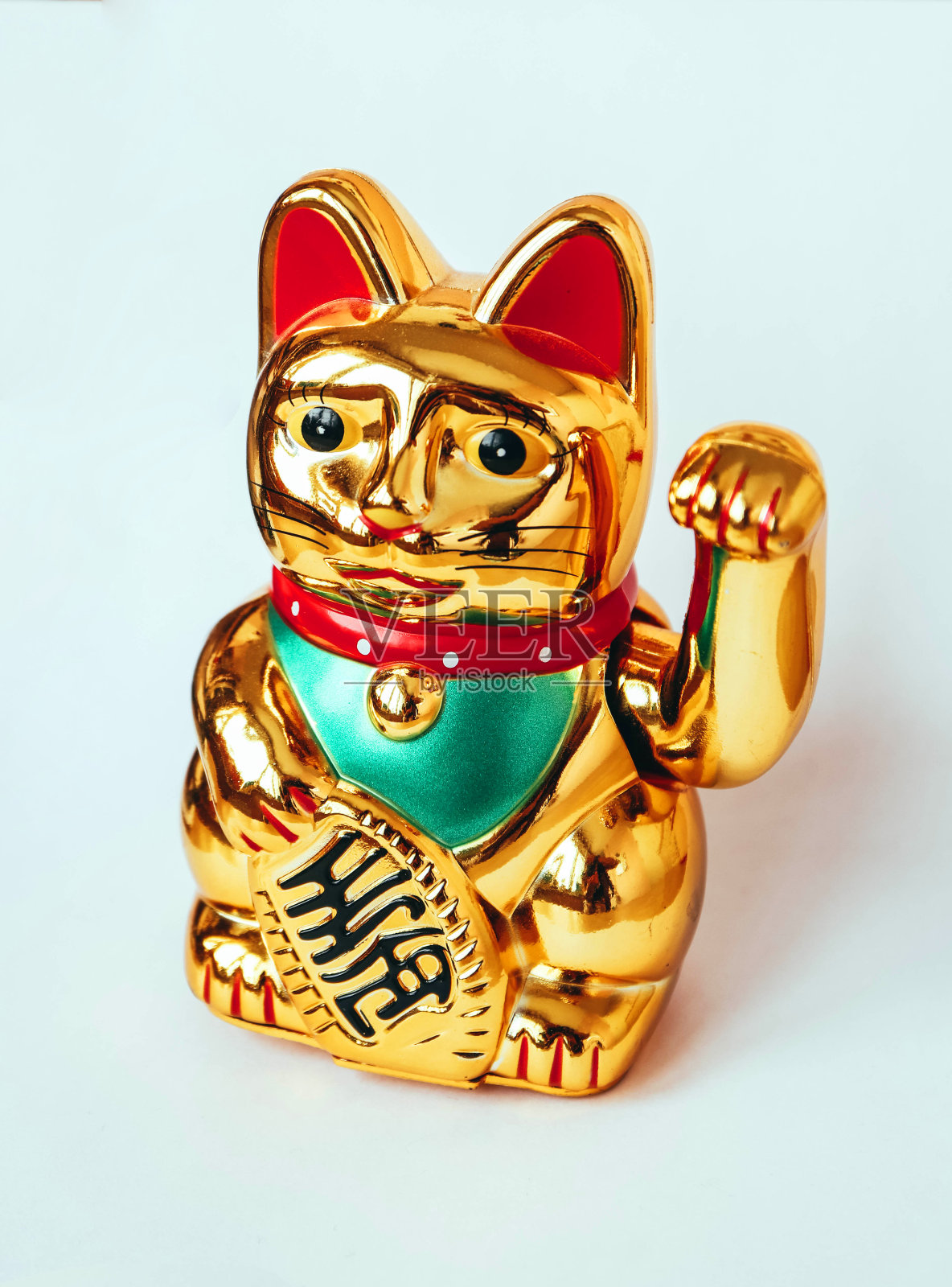 传统的亚洲幸运纪念品金猫。照片摄影图片