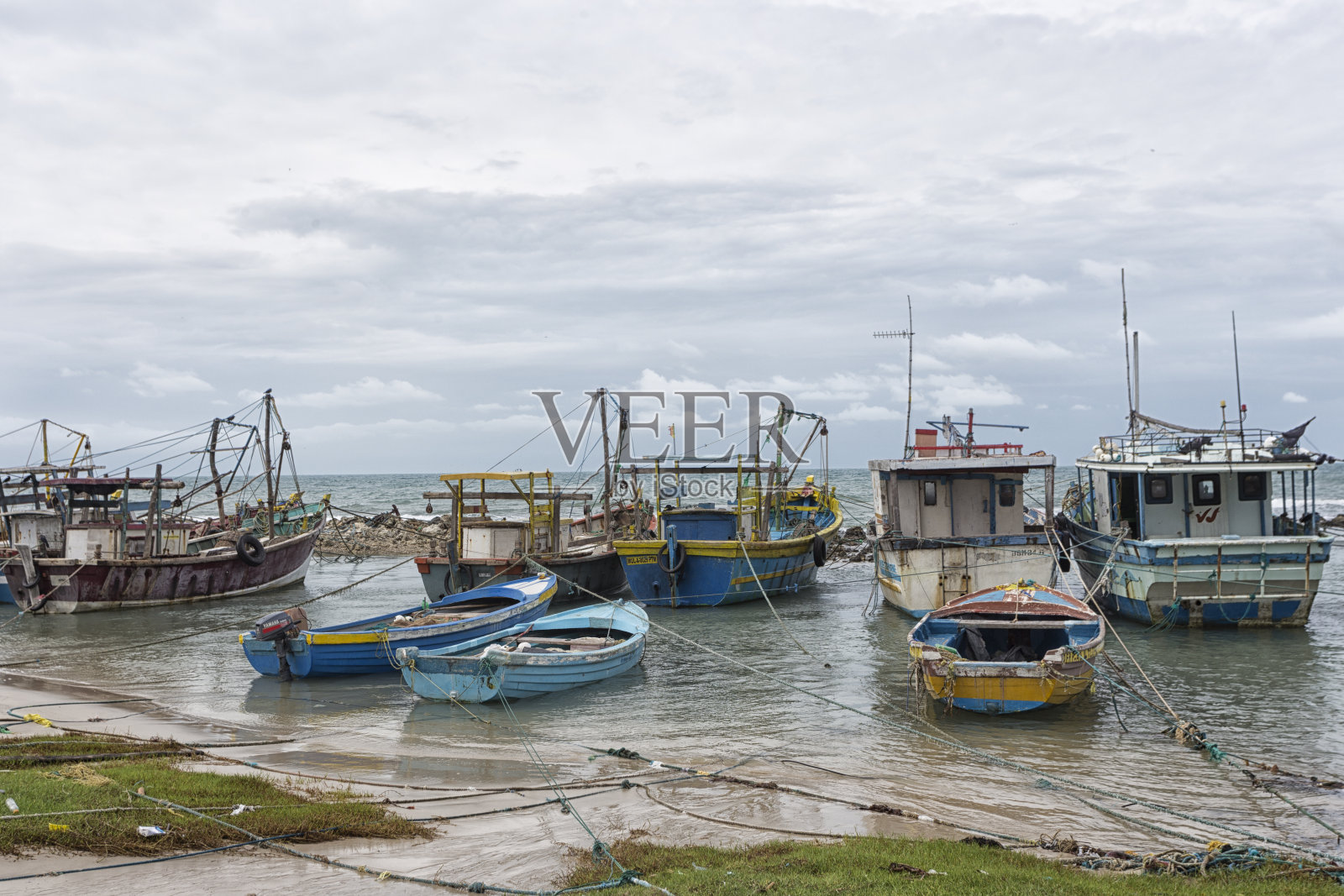 斯里兰卡的渔船照片摄影图片