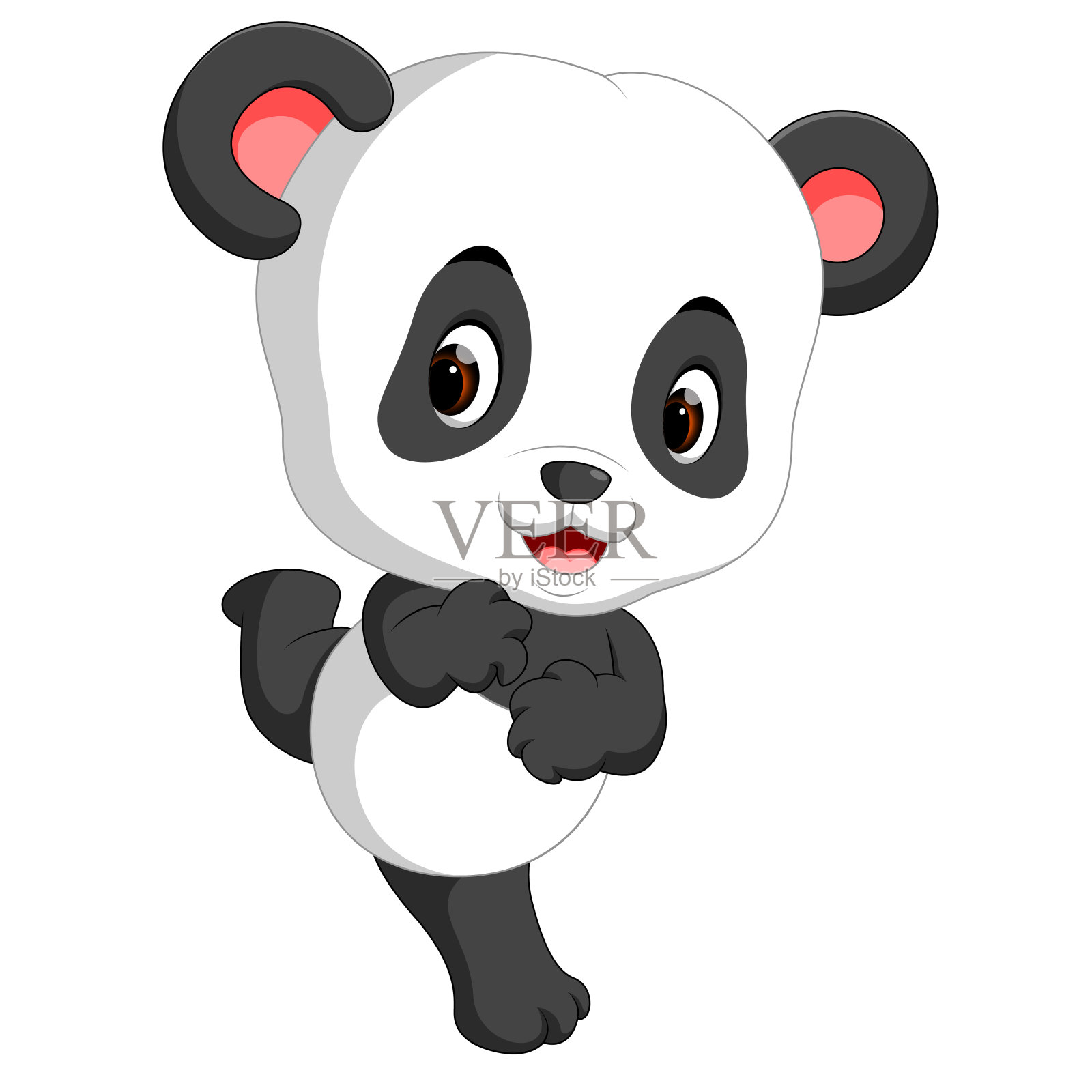 可爱的熊猫宝宝卡通设计元素图片