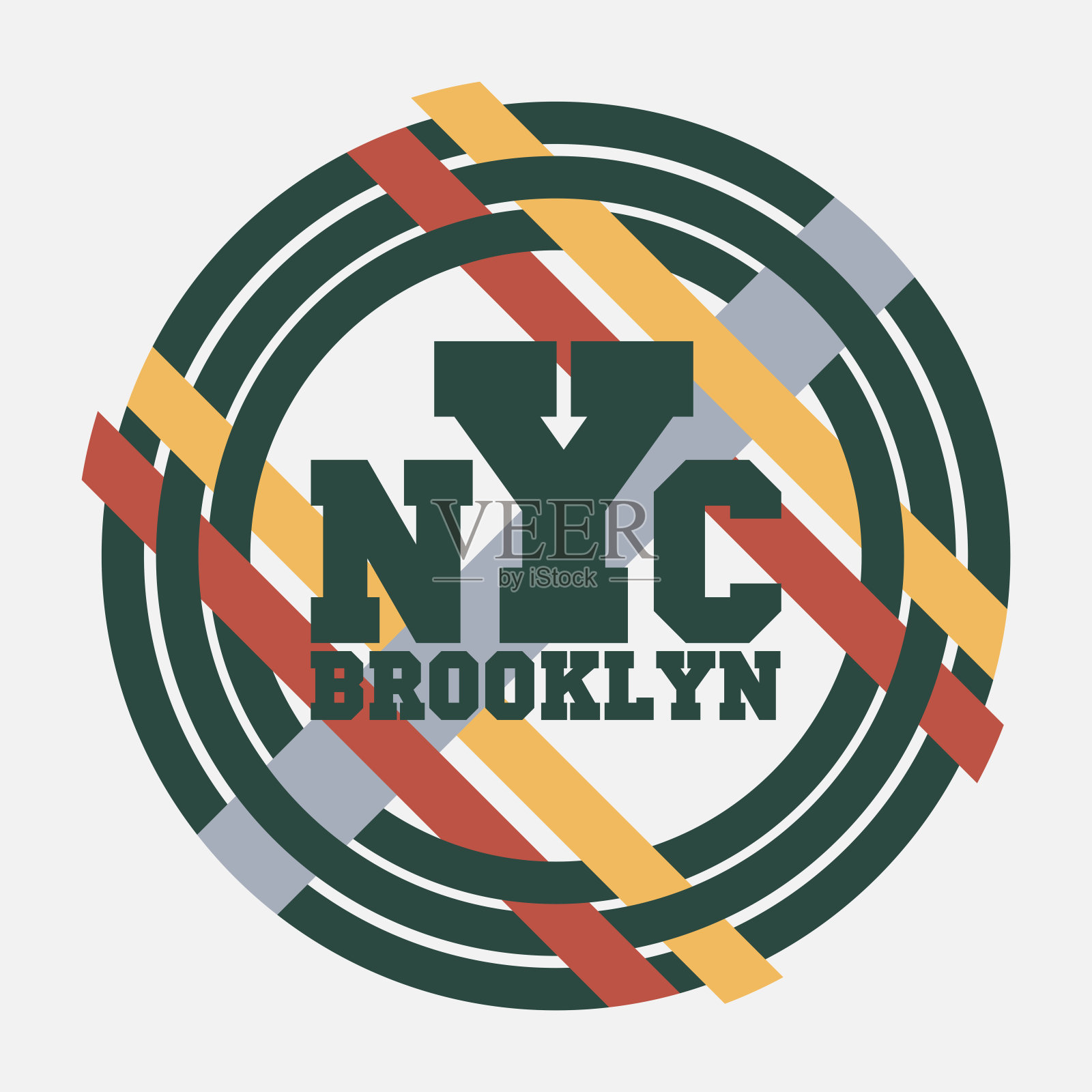 矢量插图t恤纽约，设计图形，布鲁克林印刷人纽约插画图片素材