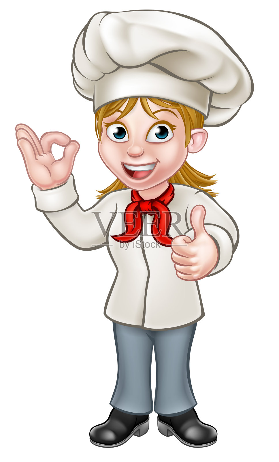 女厨师卡通人物设计元素图片