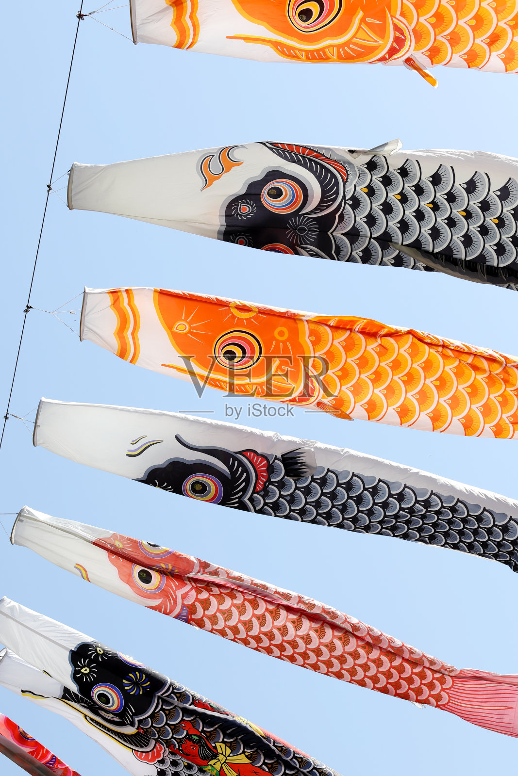 鲤鱼风筝装饰照片摄影图片