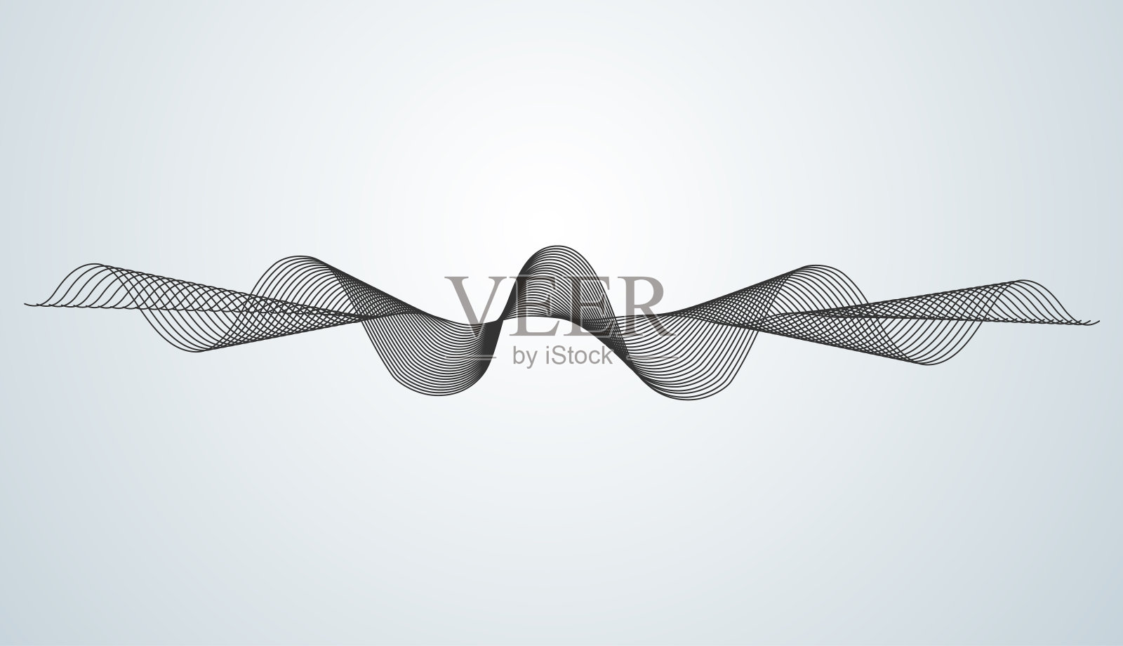 抽象平滑的曲线设计元素技术未来的背景与波浪线风格化技术数字均衡器音频平滑流动的波浪条纹由混合矢量图形插画图片素材