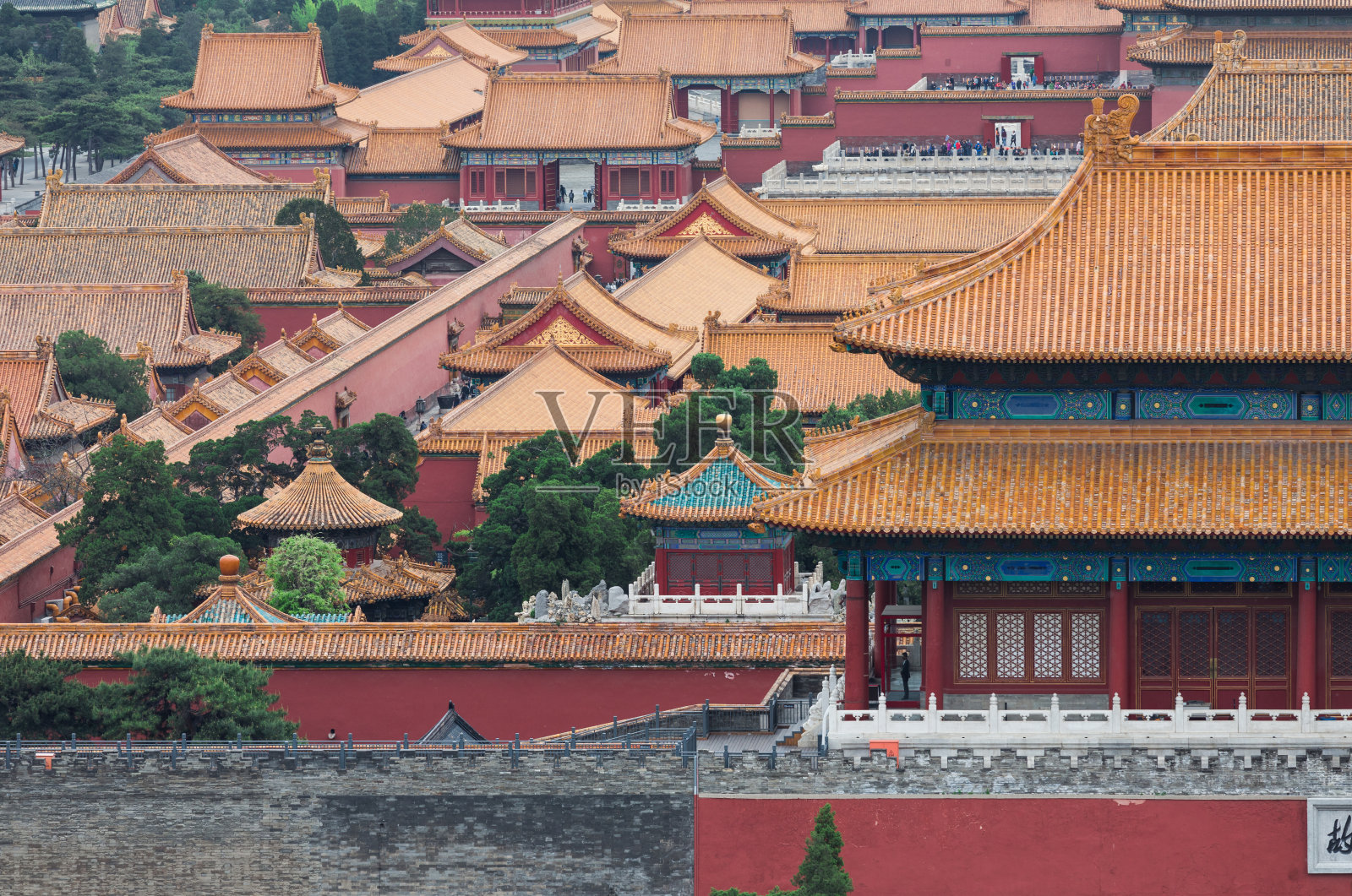 北京紫禁城的高角度特写照片摄影图片