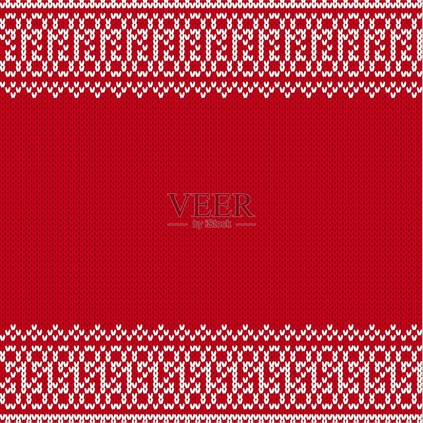 编织几何装饰。在费尔岛风格的毛衣的斯堪的纳维亚针织图案。针织风格的背景与地方的文本。插画图片素材