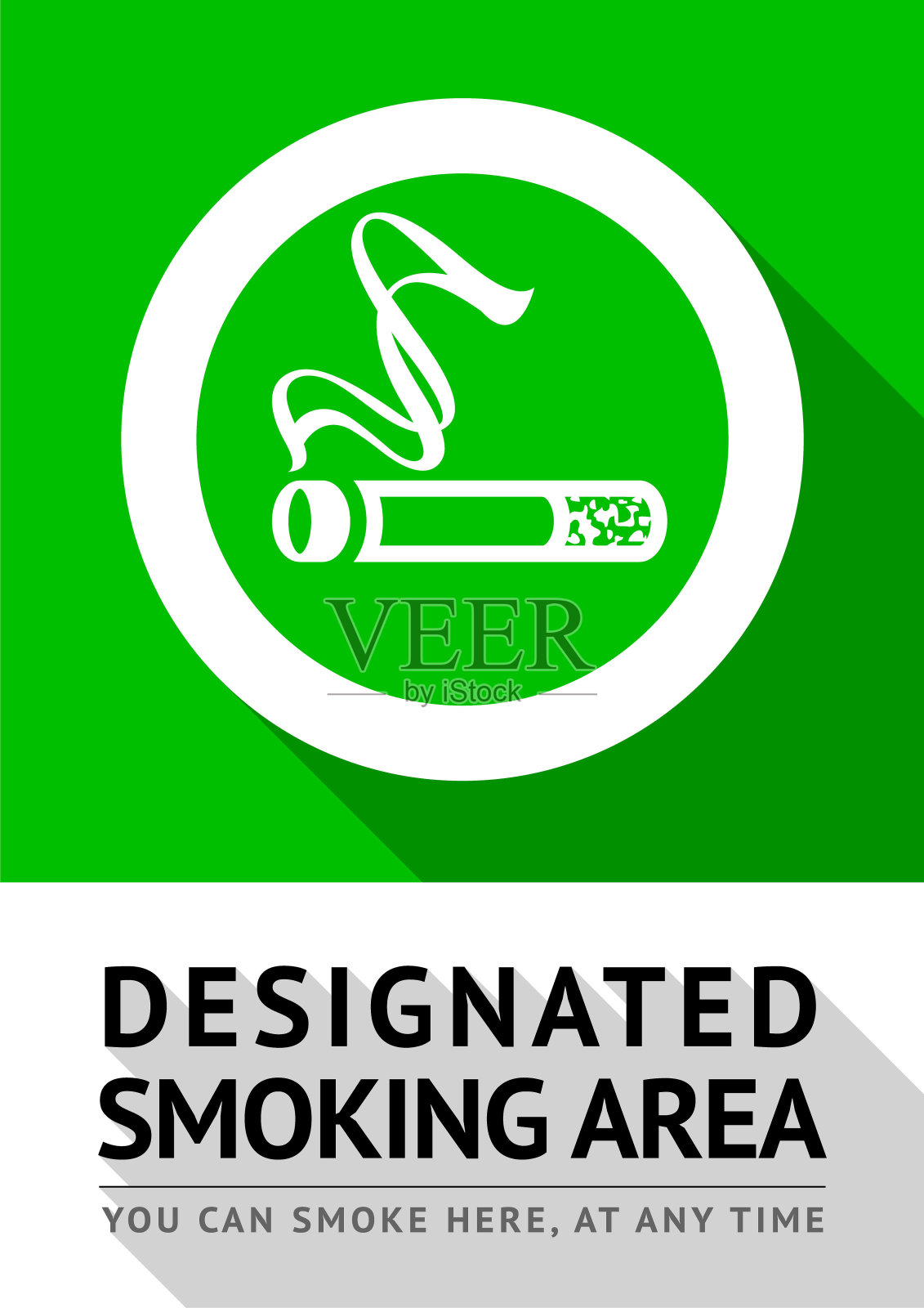 吸烟区的海报插画图片素材