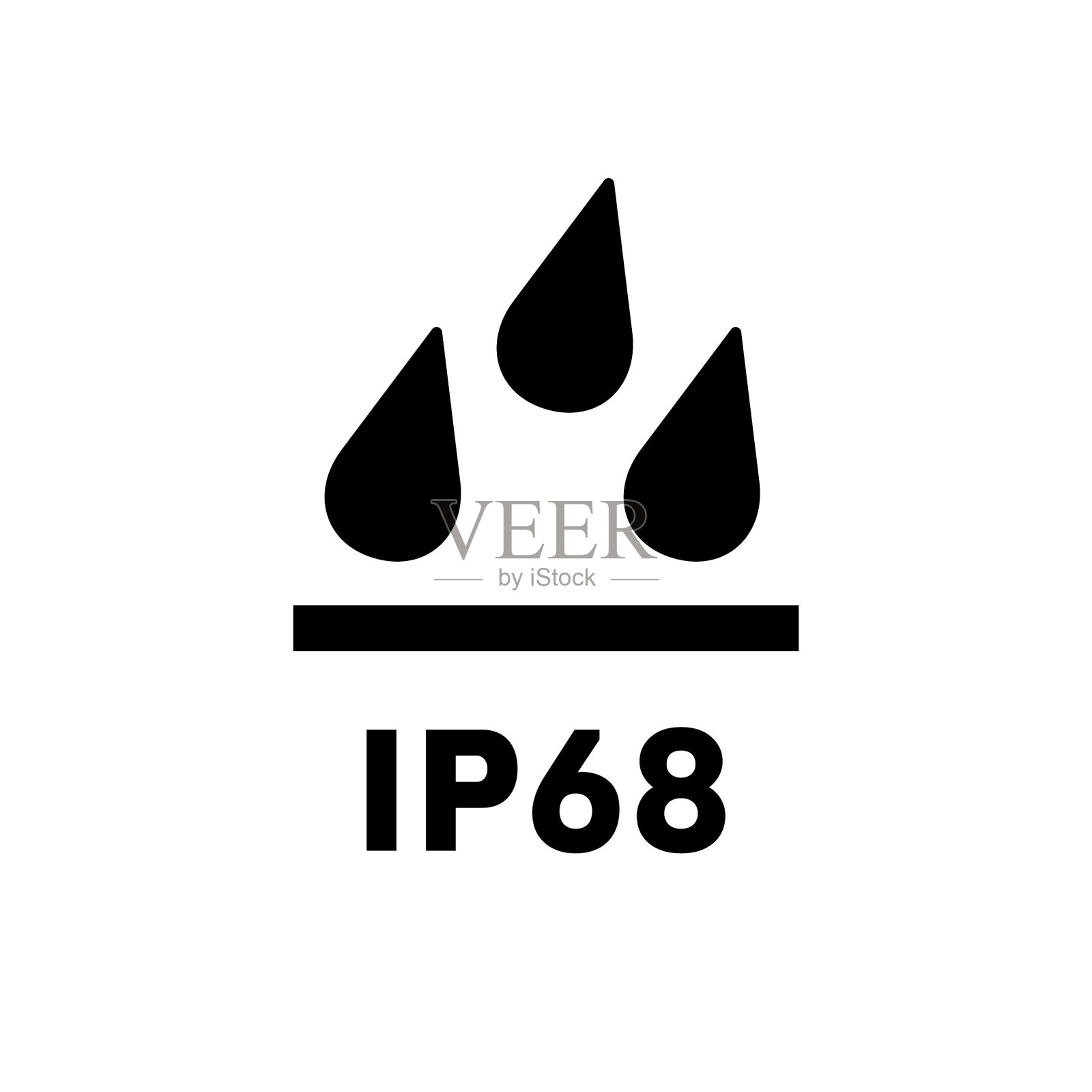 国际防护标准IP68插画图片素材