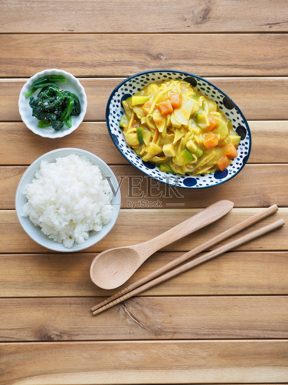 亚洲菜咖喱饭照片摄影图片
