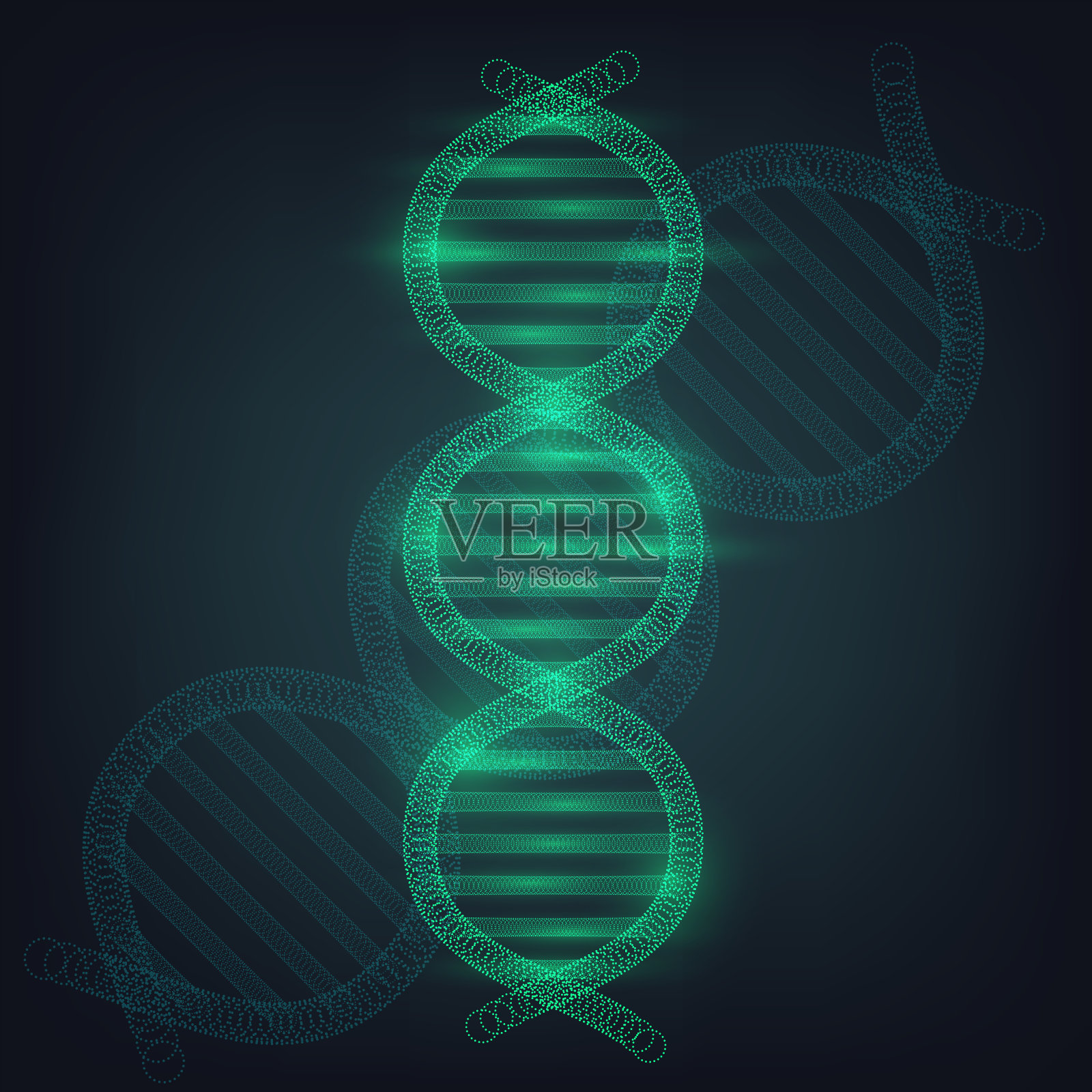 螺旋DNA插画图片素材