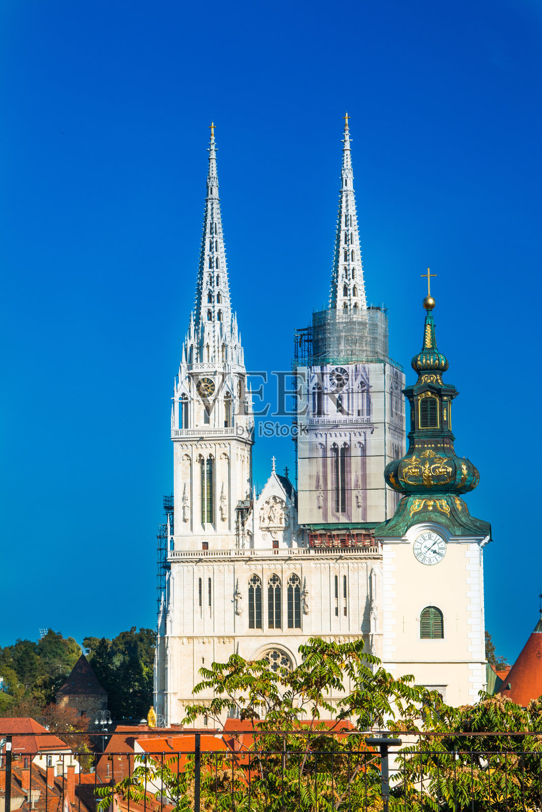 克罗地亚萨格勒布大教堂照片摄影图片