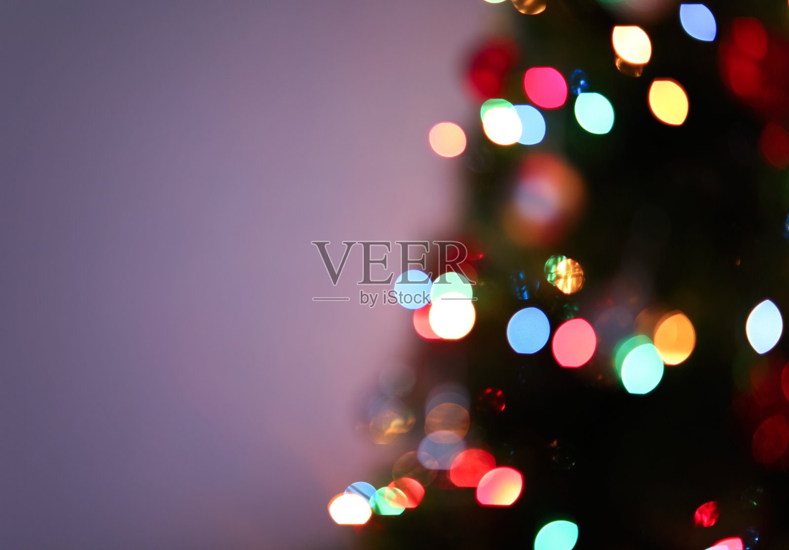 圣诞树-散景灯照片摄影图片