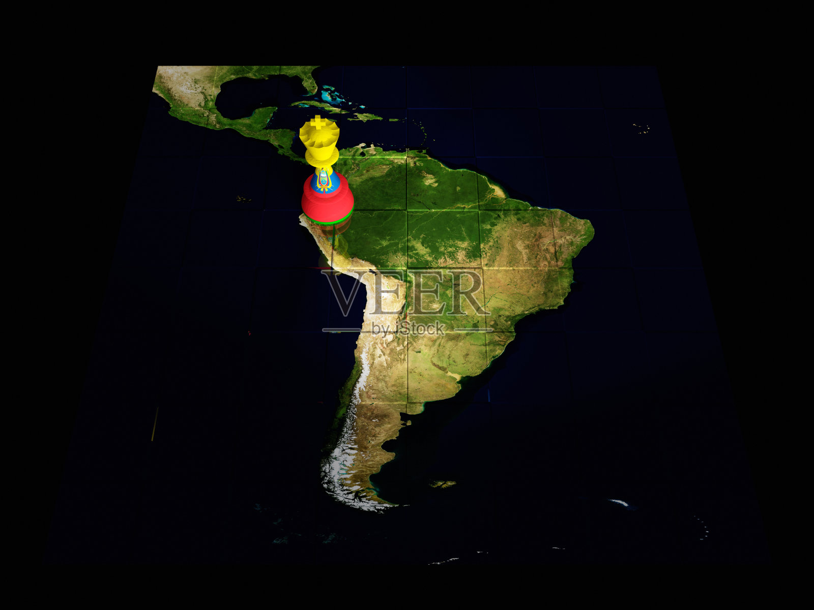 厄瓜多尔象棋地图照片摄影图片