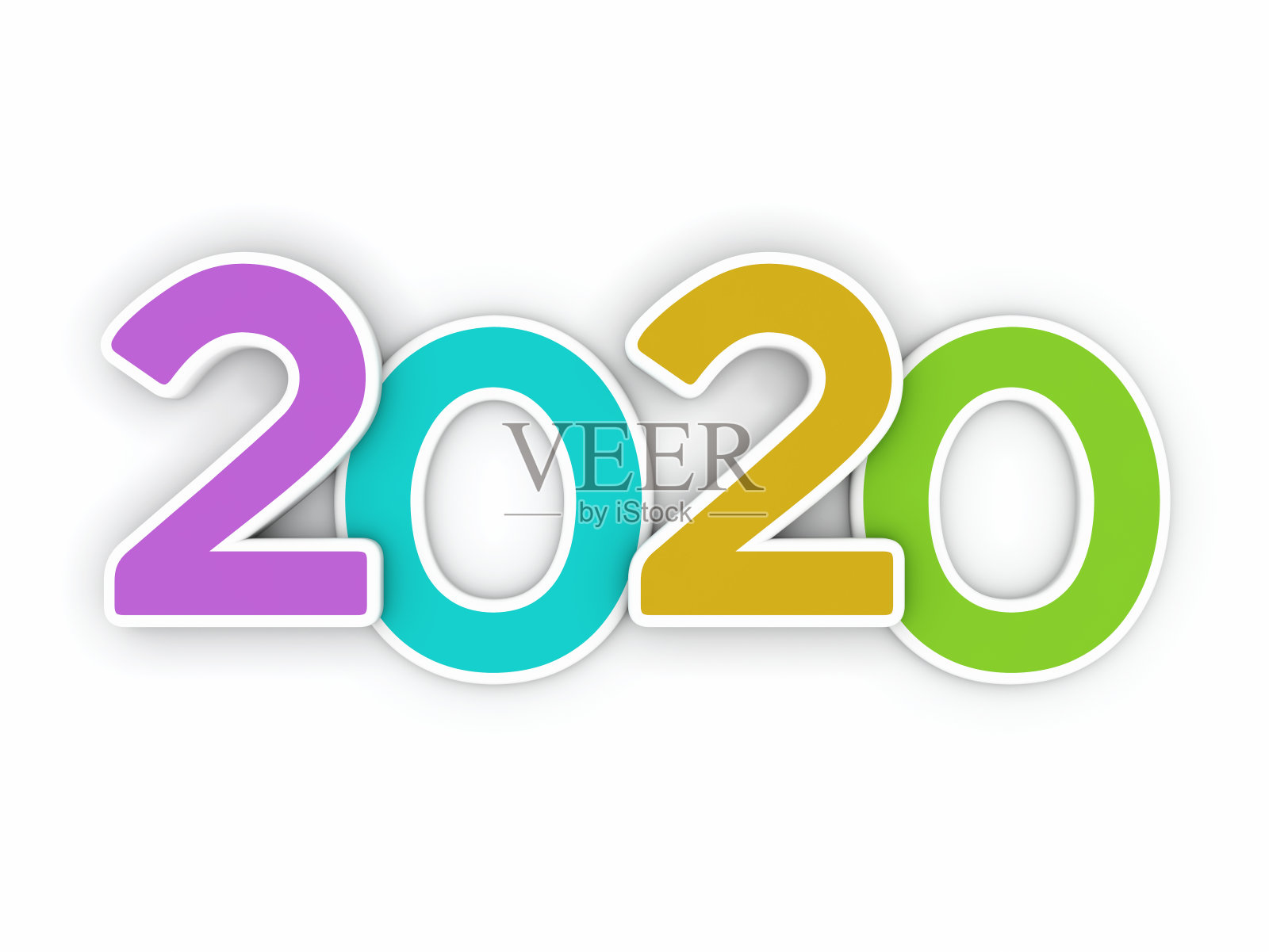 新年2020创意设计概念照片摄影图片