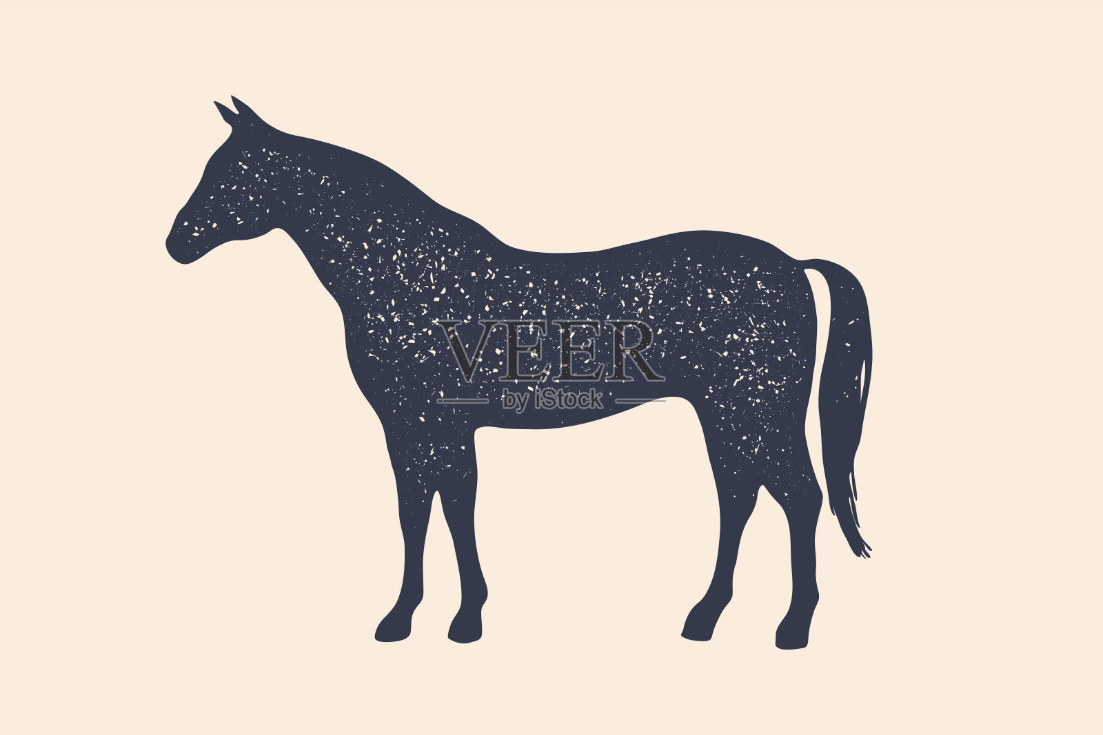 马,马。农场动物概念设计插画图片素材