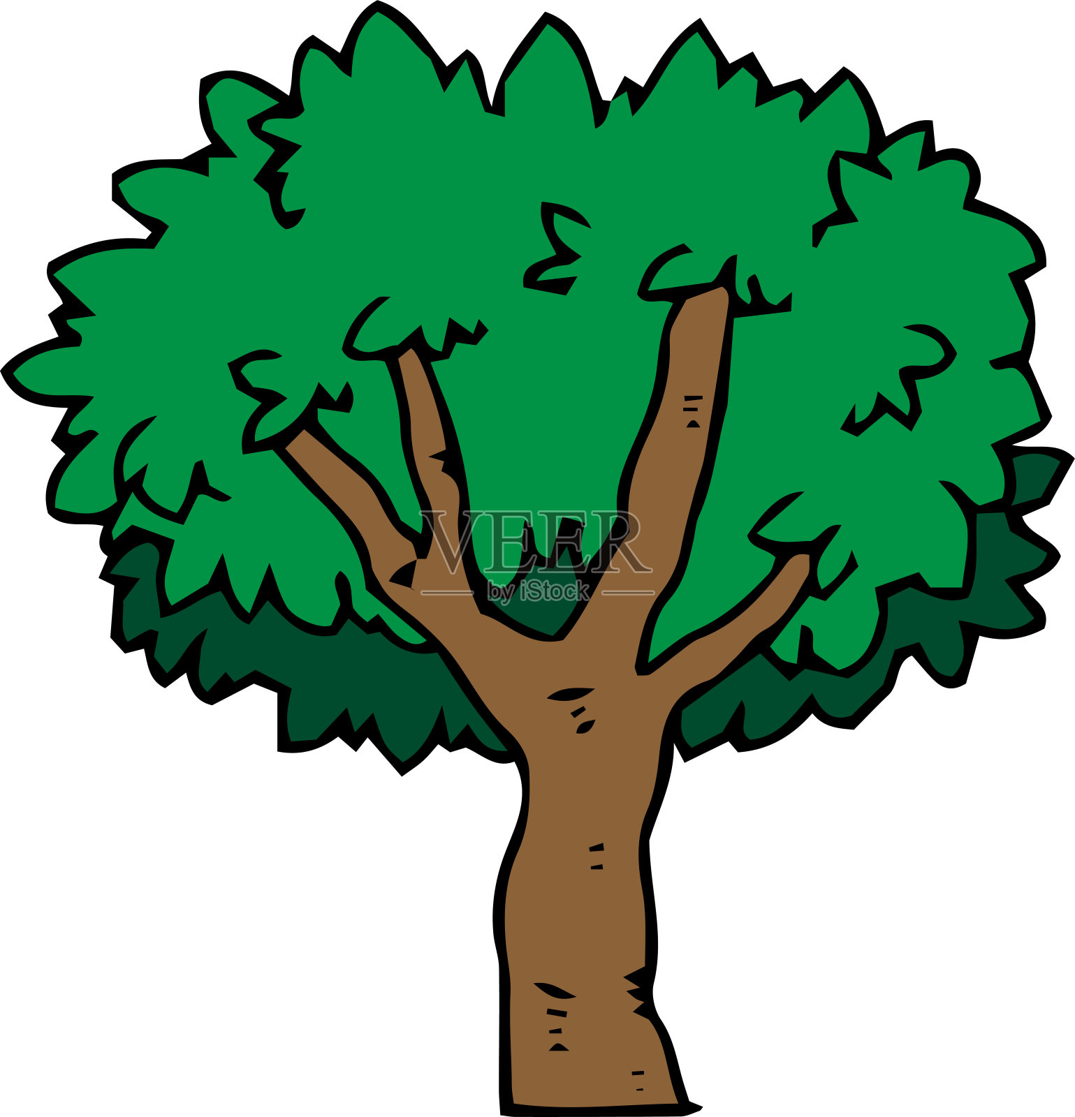 素描的树设计元素图片