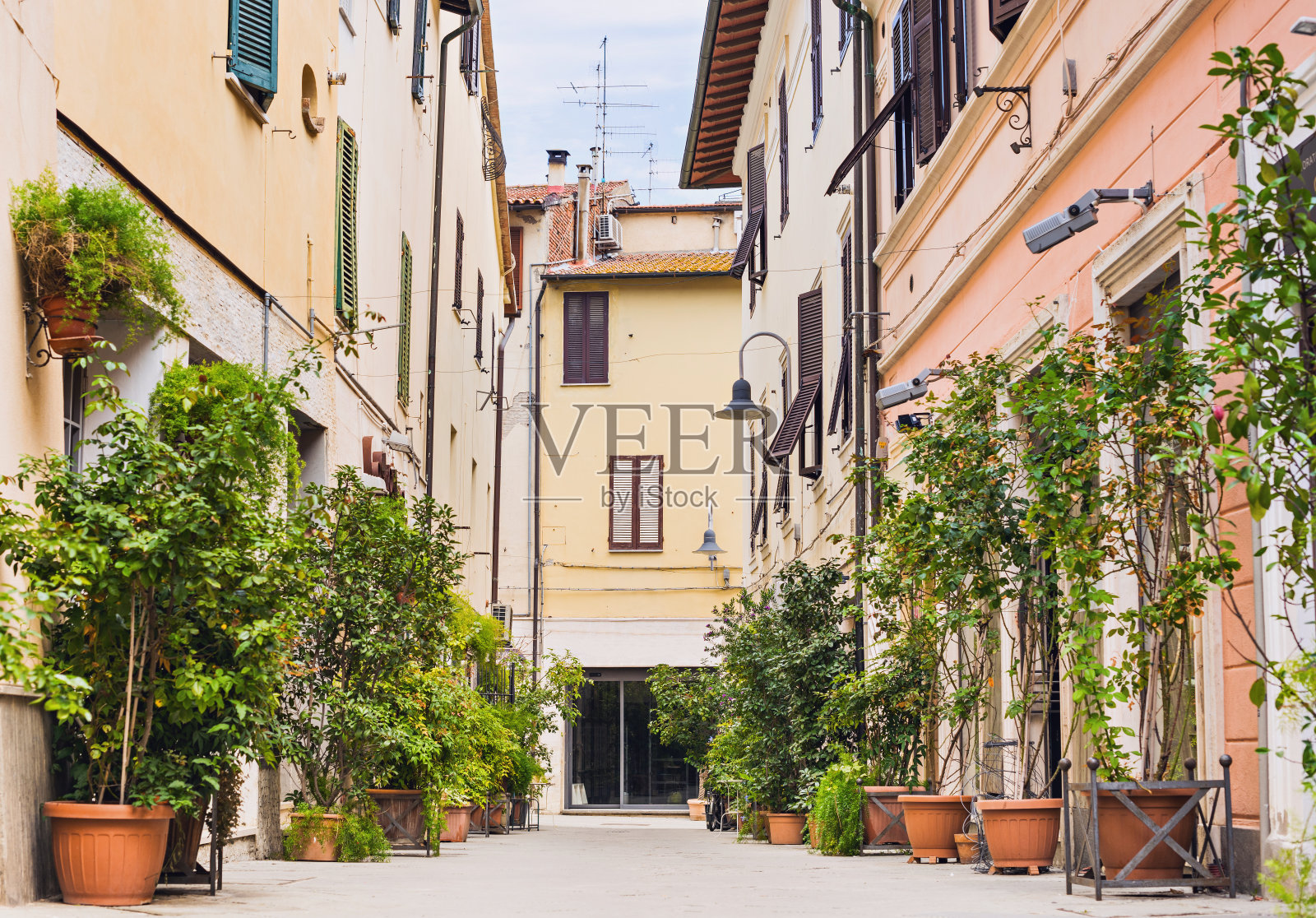 意大利托斯卡纳迷人的街道照片摄影图片