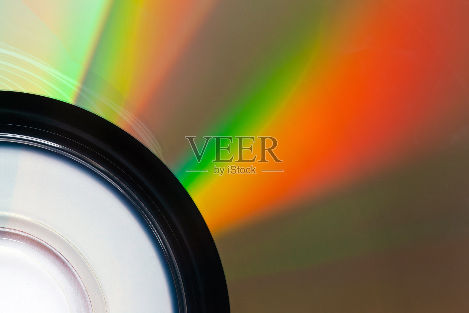彩虹的CD面，宏，背景照片摄影图片